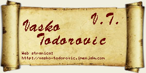 Vasko Todorović vizit kartica